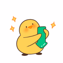 小黄鸡箭头引导动态表情包(1).gif